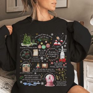 Christmas Song Collection Shirt Swift Lyrics Crewneck Sweatshirt Cozy Swiftie Winter Tshirt Swift Inspired Hoodie Christmas Holiday Shirt giftyzy 2