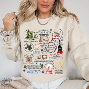 Christmas Song Collection Shirt Swift Lyrics Crewneck Sweatshirt Cozy Swiftie Winter Tshirt Swift Inspired Hoodie Christmas Holiday Shirt giftyzy 3