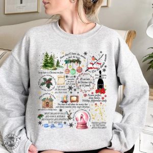 Christmas Song Collection Shirt Swift Lyrics Crewneck Sweatshirt Cozy Swiftie Winter Tshirt Swift Inspired Hoodie Christmas Holiday Shirt giftyzy 4