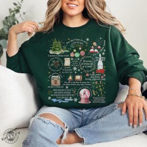 Christmas Song Collection Shirt Swift Lyrics Crewneck Sweatshirt Cozy Swiftie Winter Tshirt Swift Inspired Hoodie Christmas Holiday Shirt giftyzy 5