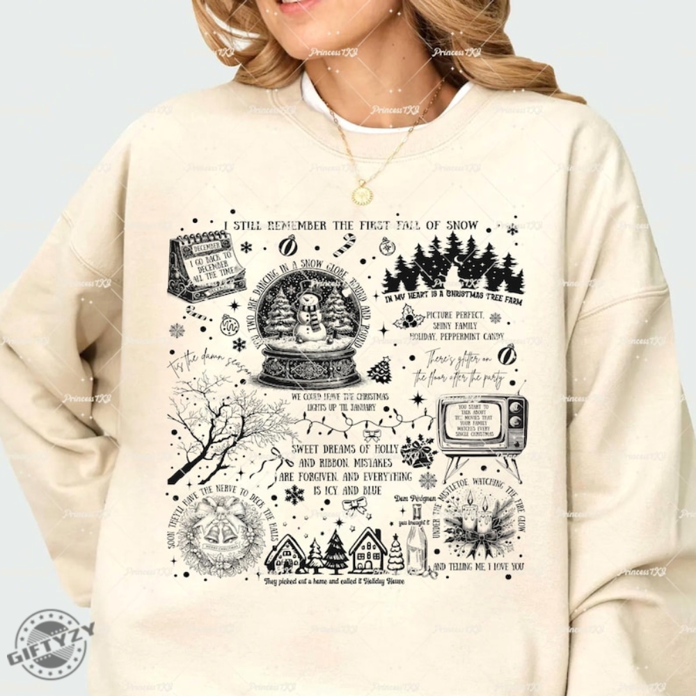 Merry Swiftmas Christmas Songs Lyrics Shirt Christmas Tshirt Christmas Season Hoodie Cozy Swiftie Fall Apparel Swiftie Sweater