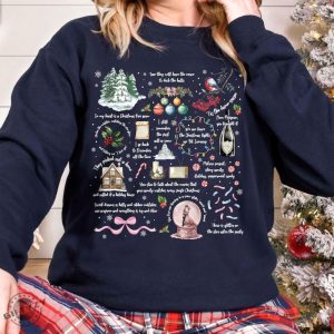 Christmas Song Lyrics Sweatshirt Christmas Song Tshirt Song Lyrics Collage With Christmas Symbols Lyrics Hoodie Cozy Fall Apparel Shirt giftyzy 3