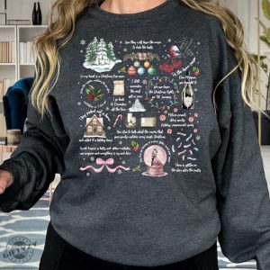 Christmas Song Lyrics Sweatshirt Christmas Song Tshirt Song Lyrics Collage With Christmas Symbols Lyrics Hoodie Cozy Fall Apparel Shirt giftyzy 4