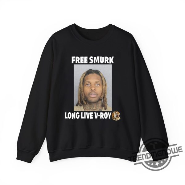 Free Smurk Long Live V Roy Lil Durk Mugshot Shirt Tribute Tee For Hiphop Fans trendingnowe 1