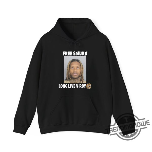 Free Smurk Long Live V Roy Lil Durk Mugshot Shirt Tribute Tee For Hiphop Fans trendingnowe 3