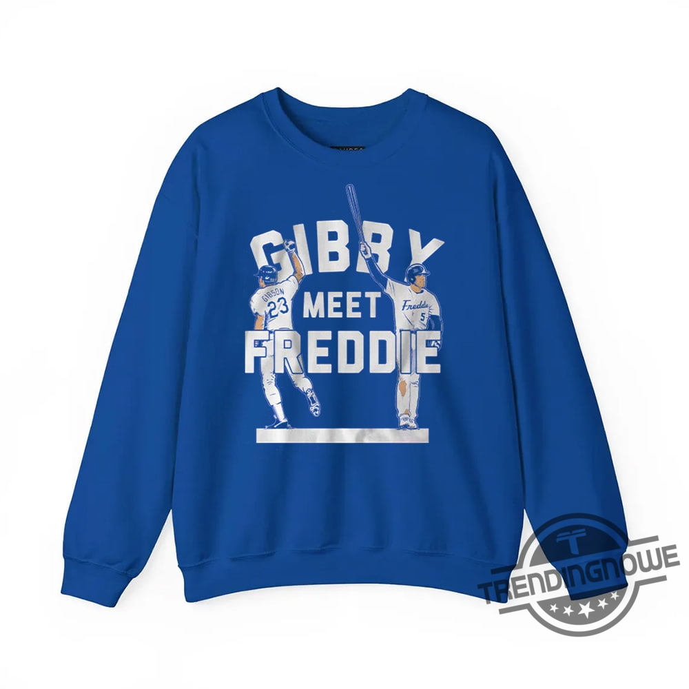 Kirk Gibson Freddie Freeman Gibby Meet Freddie Shirt  Celebrate Baseball Legends