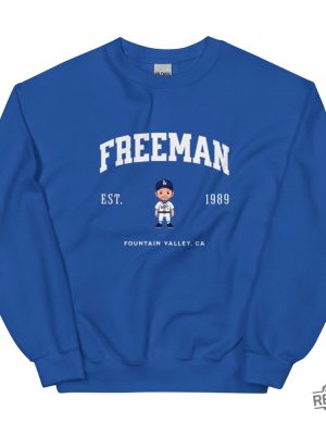 Freddie Freeman Dodgers Varsity Crew Sweatshirt Freddie Freeman Shirt Hoodie revetee 3