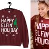 Happy Elfins Holiday Sweatshirt Ariana Grande Tell Me Santa Sweater Ariana Grande Christmas Dress Ariana Grande Shirt Hoodie Sweatshirt revetee 1