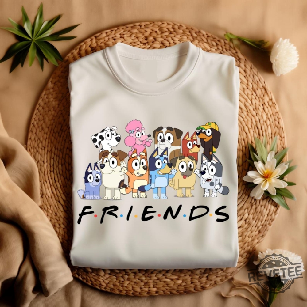 Bluey Friends Shirt Hoodie Sweatshirt Bluey Family Shirts Bluey Theme T Shirt Bluey Eras Tour Bluey For Mom Bluey For Dad Bluey And Bingo Bluey Birthday