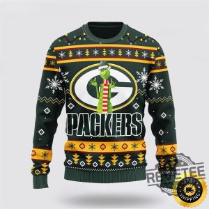 Grinch Green Bay Packers Ugly Sweatshirt Nfl Green Bay Packers Ugly Sweater Funny Grinch Ugly Christmas Sweater revetee 2