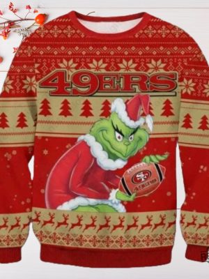 Grinch 49Ers Ugly Sweatshirt The Grinch Stole San Francisco 49Ers Ugly Christmas Sweater revetee 2