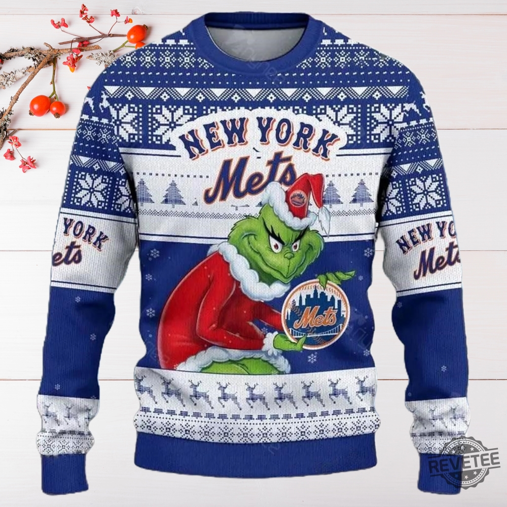 Grinch York Mets Ugly Christmas Sweater Ugly Sweatshirt