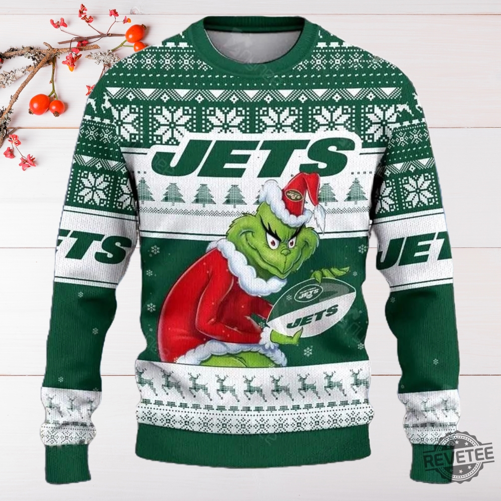 Grinch York Jets Ugly Christmas Sweater Ugly Sweatshirt