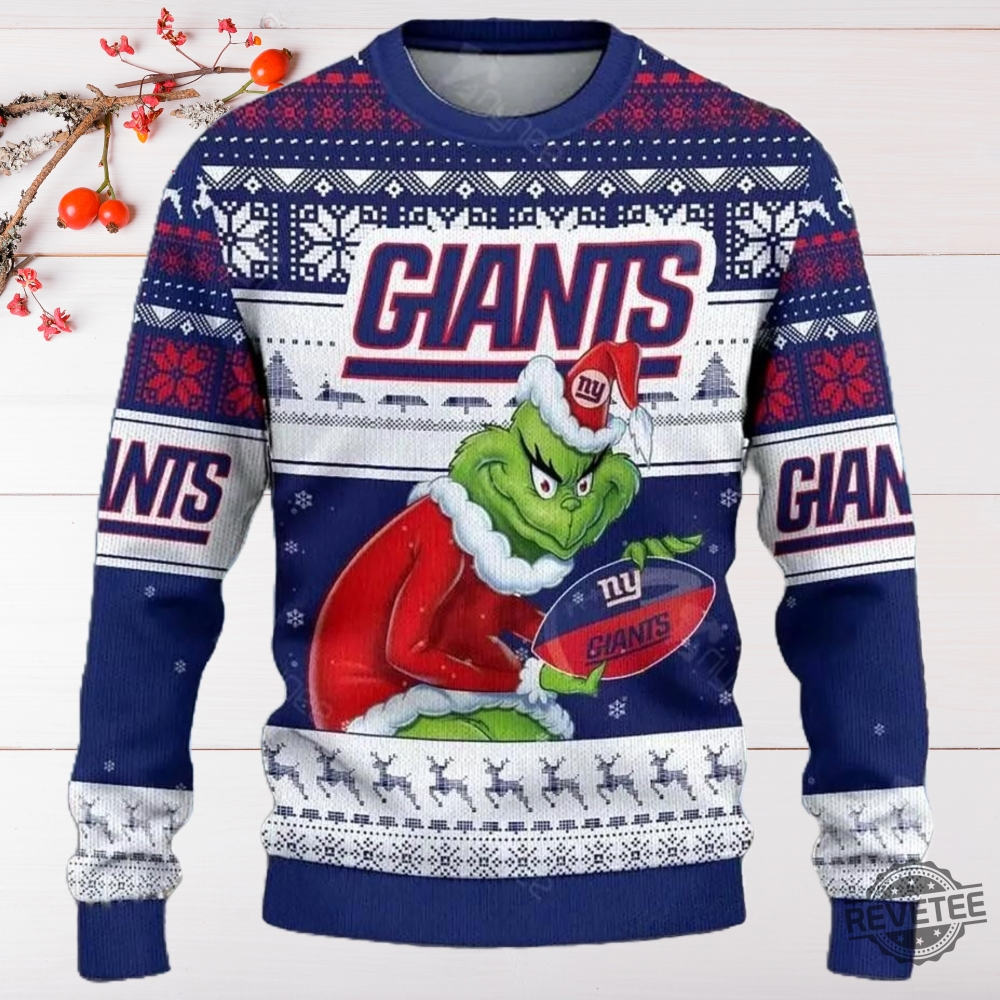 Grinch York Giants Ugly Christmas Sweater Ugly Sweatshirt