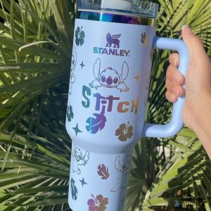 stitch 40oz tumbler cup with handle and straw disney quencher laser engraved blue lilo and stitch chroma stanley tumbler dupe laughinks 3