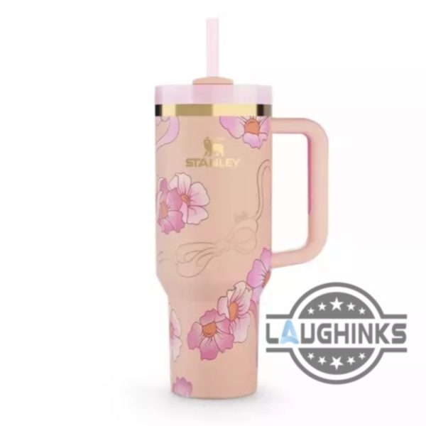 stanley barbie pink tumbler cup 40oz valentines day gift peaches cream gold or silver stanley dupe 40 oz laughinks 3