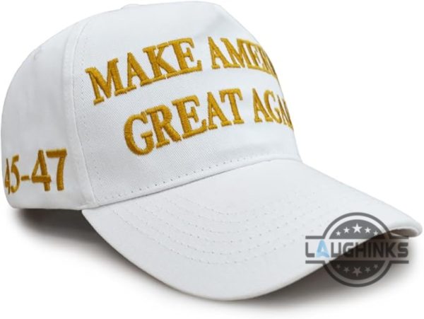 make america great again hat by nick bosa while photobooming national television review gold donald trump maga embroidered baseball cap laughinks 5