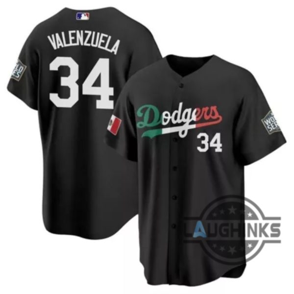 fernando valenzuela baseball jersey shirt number 34 los angeles dodgers mexico mlb world series jerseys laughinks 2