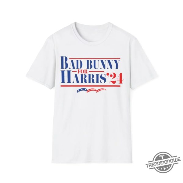 Bad Bunny For Harris 2024 Shirt Fun Crossover Political Fan Apparel trendingnowe 1