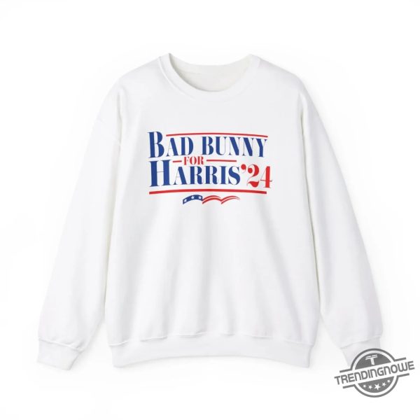 Bad Bunny For Harris 2024 Shirt Fun Crossover Political Fan Apparel trendingnowe 2