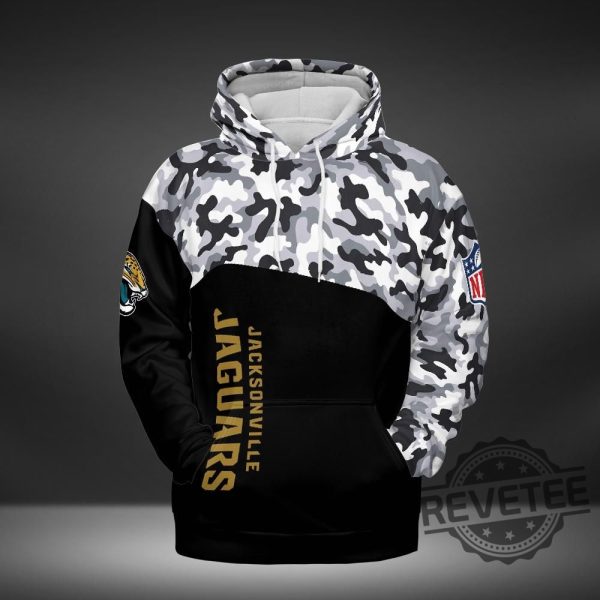 Jacksonville Jaguars Nfl Camo Veteran Team 3D All Over Print Zip Up Hoodie Option Shirt Sweatshirt revetee 1