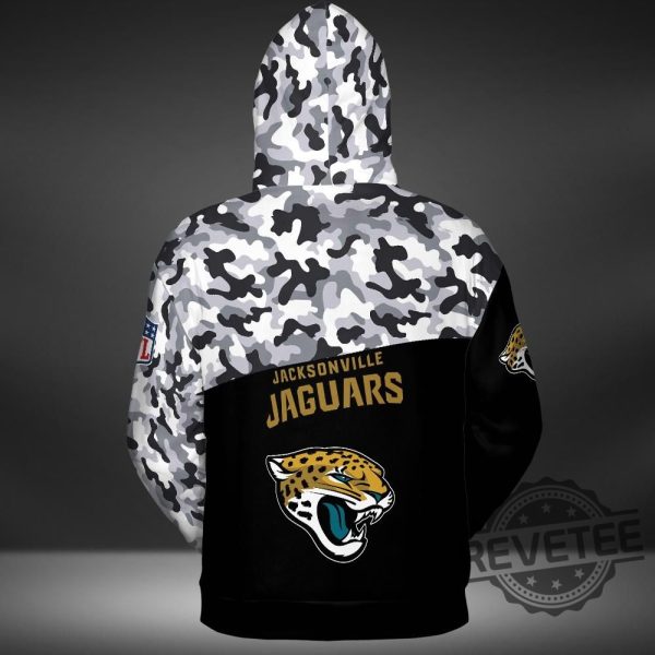 Jacksonville Jaguars Nfl Camo Veteran Team 3D All Over Print Zip Up Hoodie Option Shirt Sweatshirt revetee 2