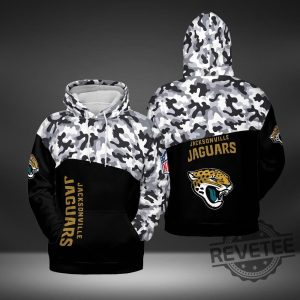 Jacksonville Jaguars Nfl Camo Veteran Team 3D All Over Print Zip Up Hoodie Option Shirt Sweatshirt revetee 3