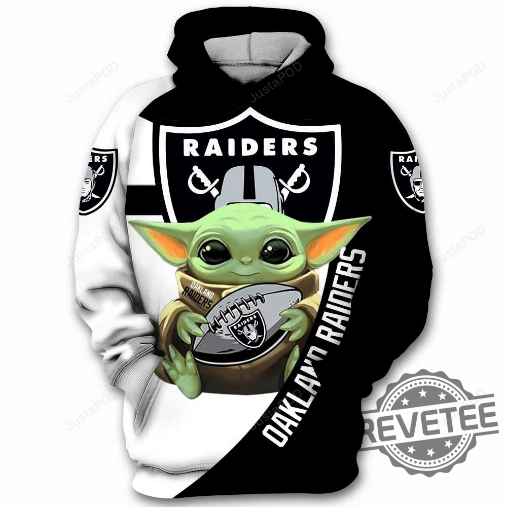 Oakland Raiders Nfl Yoda Baby Yoda Star Wars 3D Hoodie Zip Hoodie Shirt Sweatshirt