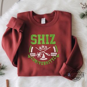 shiz university embroidered sweatshirt t shirt hoodie witches defying gravity crewneck musical elphaba broadway movie fan gift laughinks 3