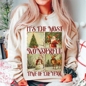 Retro Christmas Shirt Vintage Christmas Hoodie Santa Claus Sweatshirt Merry Christmas Tshirt giftyzy 3