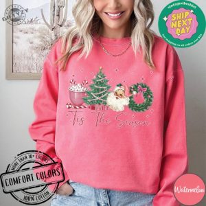 Tis The Season Coquette Bow Christmas Shirt Retro Christmas Hoodie Girly Christmas Sweater Merry Christmas Tshirt giftyzy 3