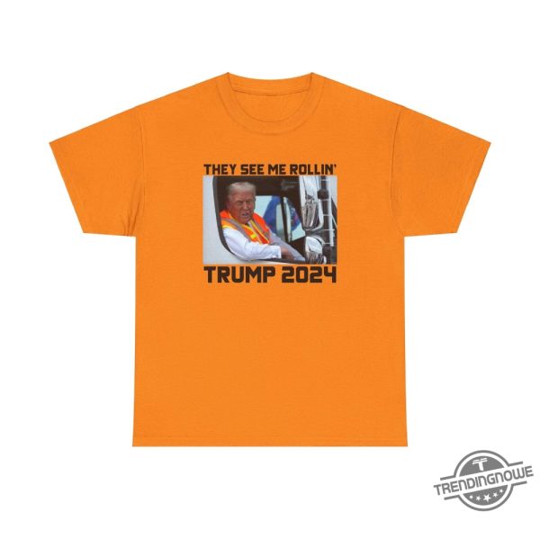 They See Me Rollin Trump Garbage Truck Shirt Humorous Tee For Trump Fans trendingnowe 3