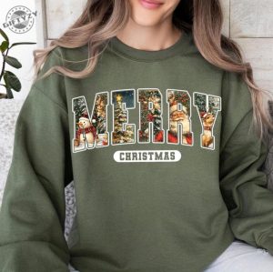 Retro Christmas Shirt Vintage Christmas Tshirt Santa Claus Hoodie Christmas Sweatshirt Merry Christmas Gift giftyzy 3