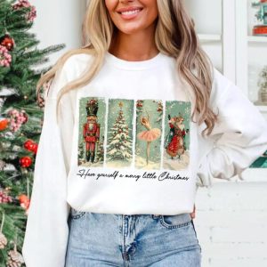 Retro Christmas Nutcracker Shirt Vintage Merry Christmas Hoodie Merry Christmas Sweatshirt Christmas Tshirt giftyzy 5