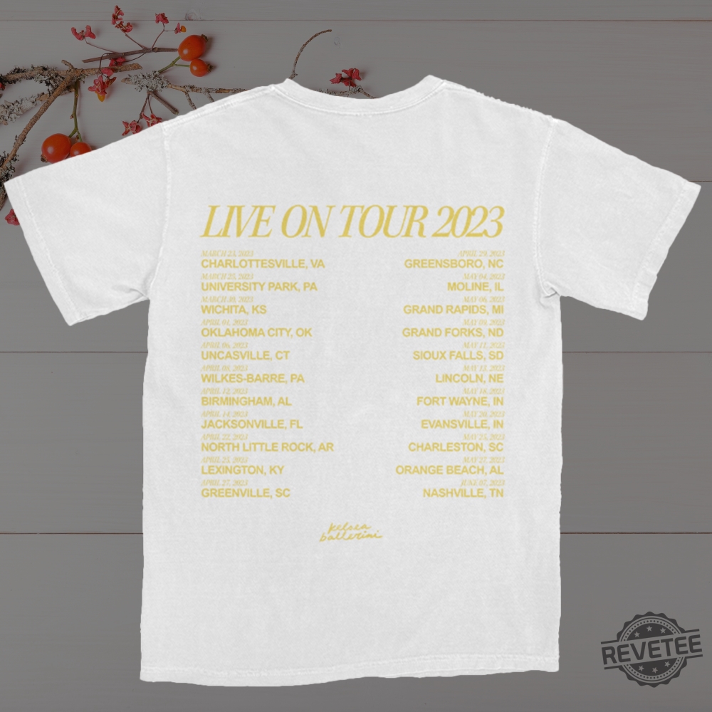 Kelsea Ballerini 2023 Yellow Ring Portrait Dateback T Shirt