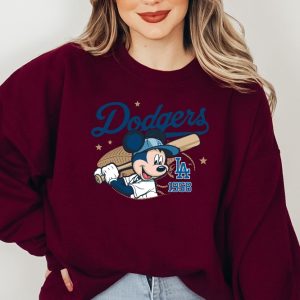 Mickey Mouse Dodgers 1958 Baseball Shirt Mickey Baseball Shirt Disney Sport Sweatshirt Dodgers Baseball Shirt Dodgers Sweatshirt revetee 4