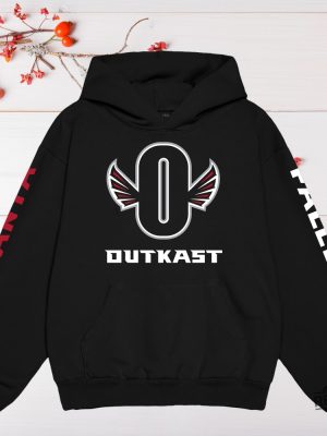 Outkast X Atlanta Falcons O Logo Hoodie 3D All Over Printed Shirt revetee 2