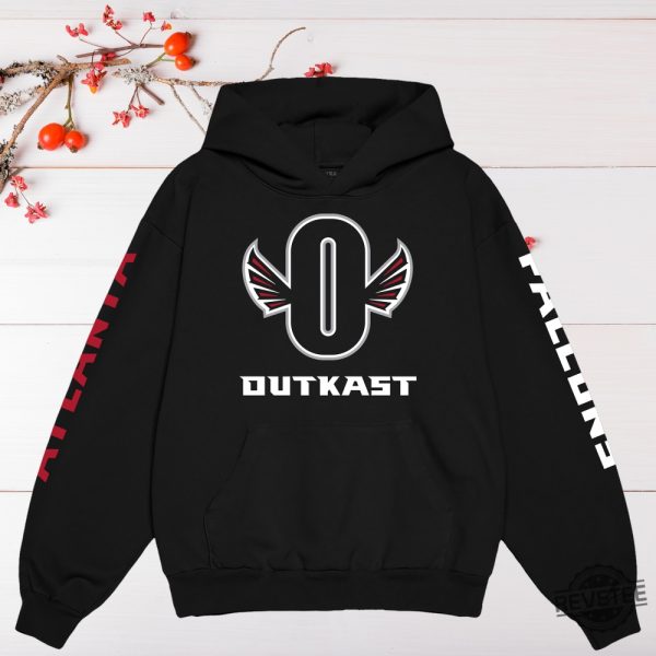 Outkast X Atlanta Falcons O Logo Hoodie 3D All Over Printed Shirt revetee 2