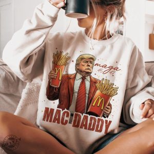 Original Funny Trump Fries Making Fries Humor Middle Class Kamala Election Maga 2024 Voter Republican Fast Food Mac Daddy Hamburger Shirt giftyzy 6