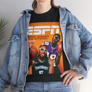 Anthony Edwards Justin Jefferson Minnesota Timberwolves Vikings Espn Tee Shirt giftyzy 5