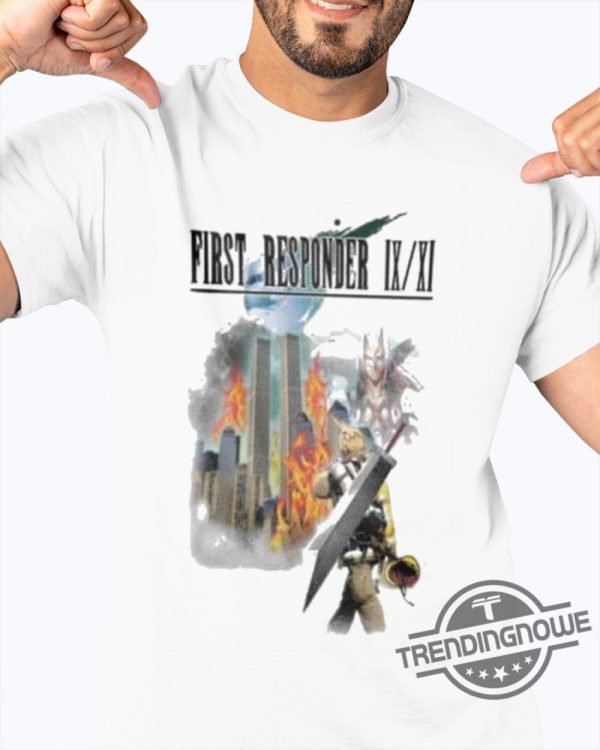 First Responder Ix Xi 9 11 Final Fantasy Shirt Honor First Responders With This Tribute trendingnowe 3