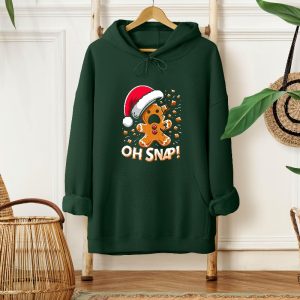 Oh Snap Christmas Sweatshirt Funny Gingerbread Shirt Holiday Sweater Cute Christmas Top Festive Sweatshirt Hoodie Shirt revetee 2