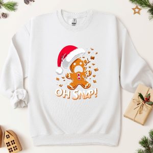 Oh Snap Christmas Sweatshirt Funny Gingerbread Shirt Holiday Sweater Cute Christmas Top Festive Sweatshirt Hoodie Shirt revetee 3