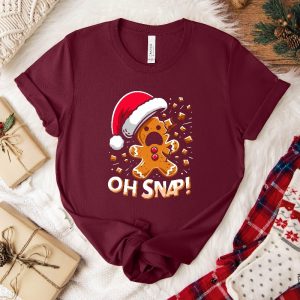 Oh Snap Christmas Sweatshirt Funny Gingerbread Shirt Holiday Sweater Cute Christmas Top Festive Sweatshirt Hoodie Shirt revetee 4