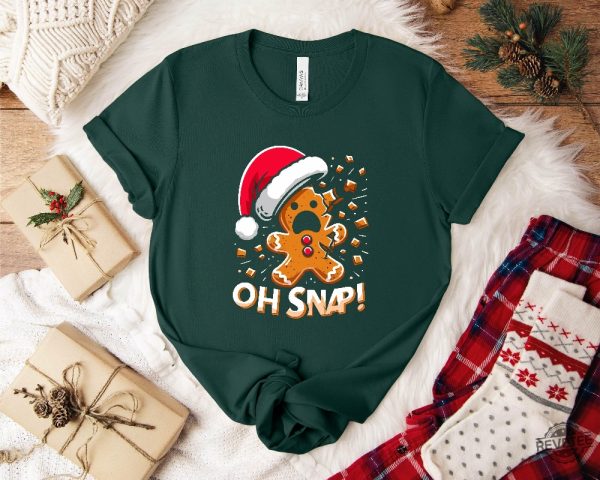 Oh Snap Christmas Sweatshirt Funny Gingerbread Shirt Holiday Sweater Cute Christmas Top Festive Sweatshirt Hoodie Shirt revetee 5