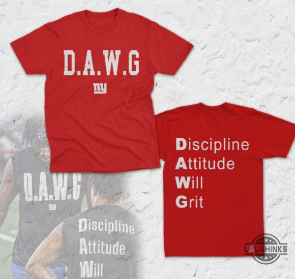 dawg malik nabers shirt discipline attitude will grit ny giants football shirt