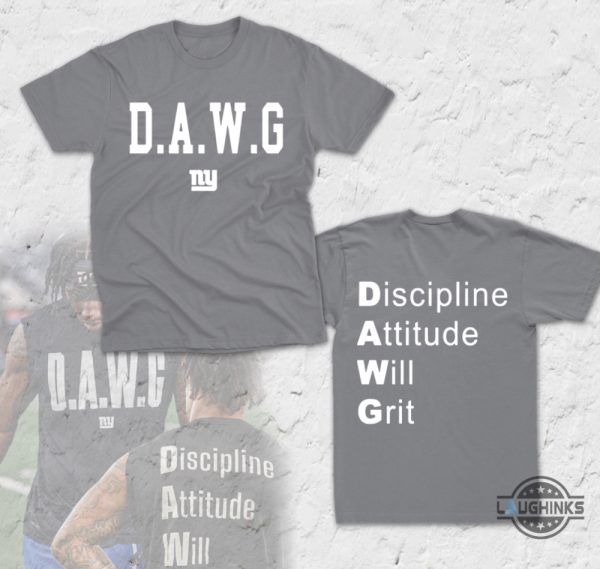 dawg malik nabers shirt discipline attitude will grit ny giants football shirt