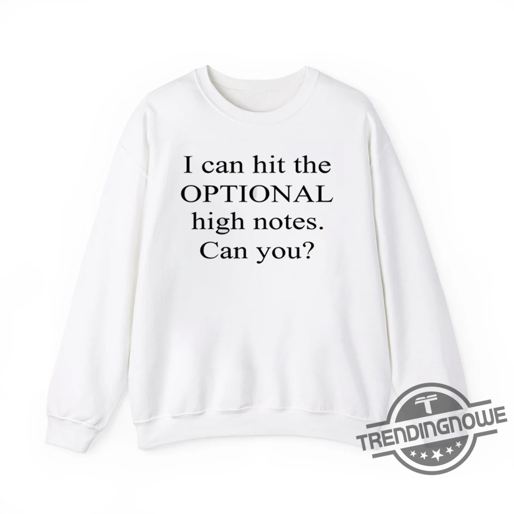 I Can Hit The Optional High Notes Can You Shirt  Fun And Playful Tee For Music Lovers