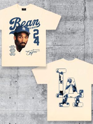 Kobe Bean Bryant 24 La Los Angeles Baseball Dodger T Shirt Hoodie Sweatshirt revetee 2