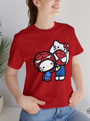 Hello Kitty Spiderman Graphic T Shirt Sanrio Marvel Graphic T Shirt Hello Kitty Art Aesthetic Sanrio Disney Graphic T Shirt Hoodie Sweatshirt revetee 2